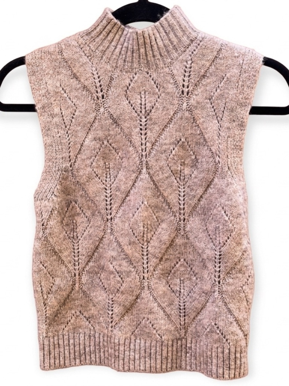 Kerisma Beige Mock Turtleneck Sweater/Vest- Size Small